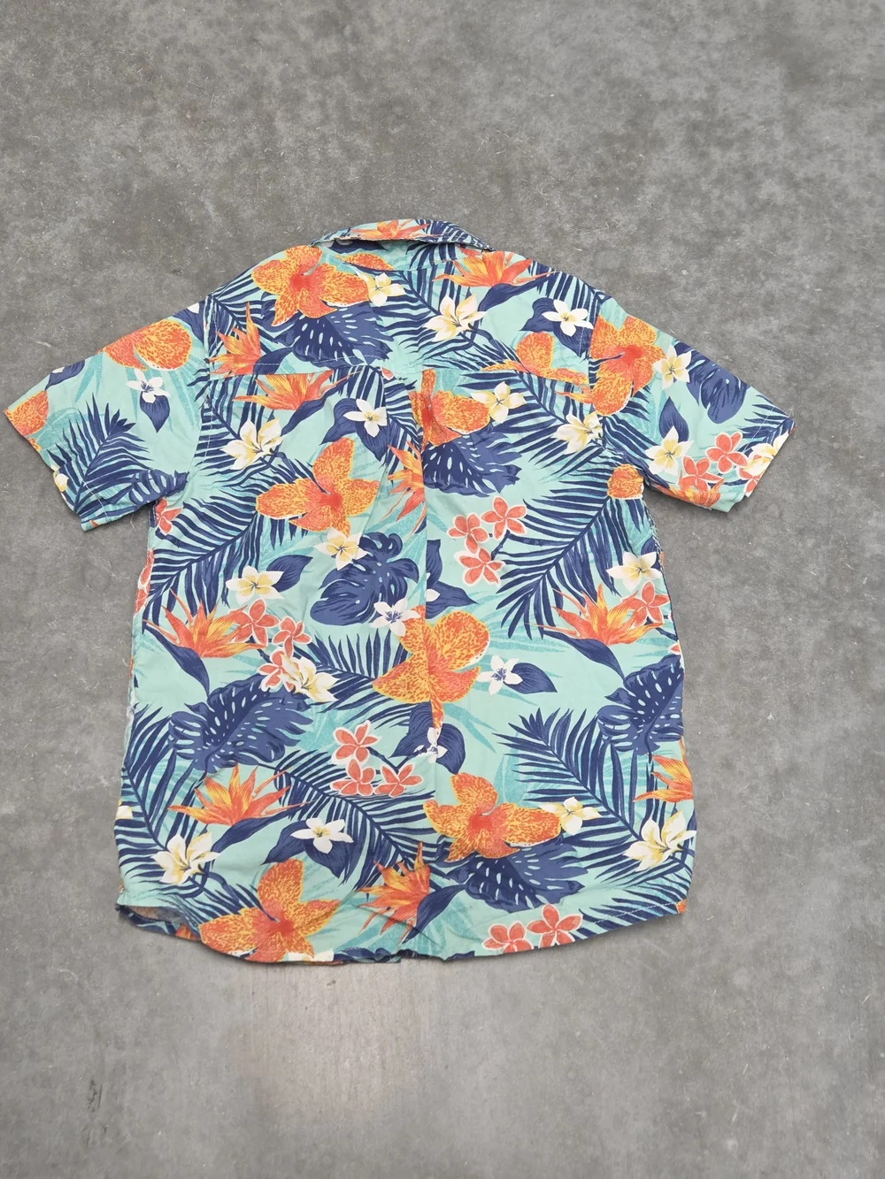 The Children's Place Floral Tropical Button-Down Shirt Vacation Fun Size 5/6